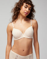 PALE SAND - Perfect Coverage Convertible Bra with Lace back