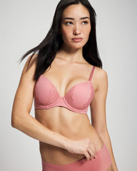 ANTIQUE PINK - Enchanting Lace Trim Bra