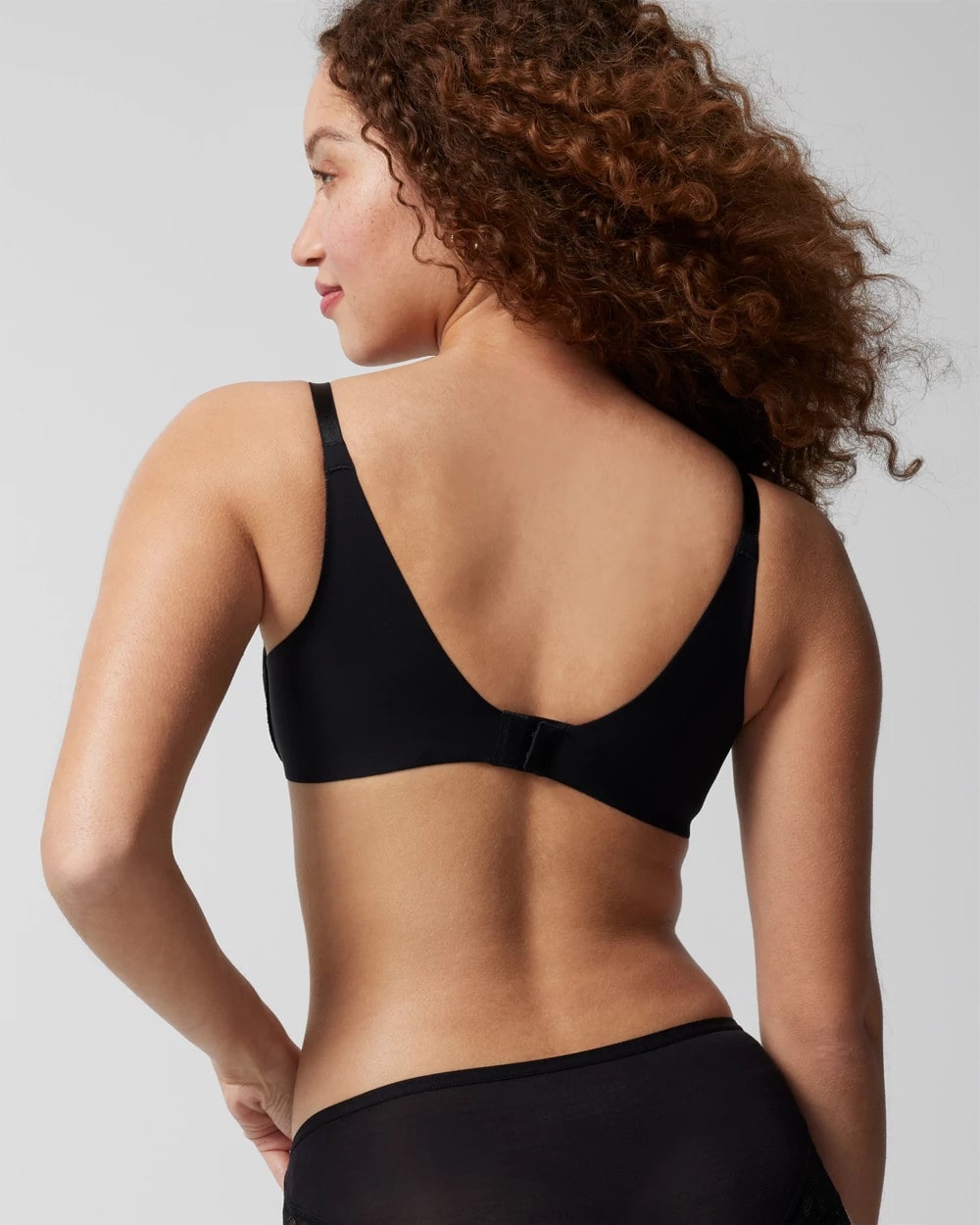 BLACK - Perfect Coverage Bra with Lace Trim