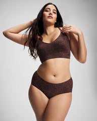 HOT SPOT MOCHA MINI - Racerback Bralette with Lace Back