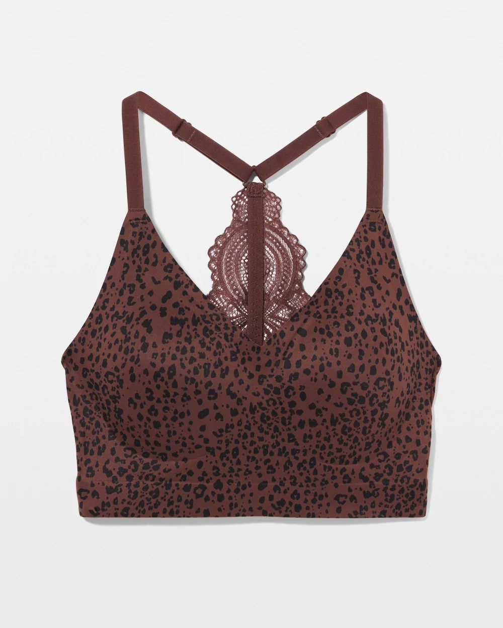 HOT SPOT MOCHA MINI - Racerback Bralette with Lace Back