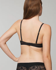 BLACK - Plunge Bra with Lace