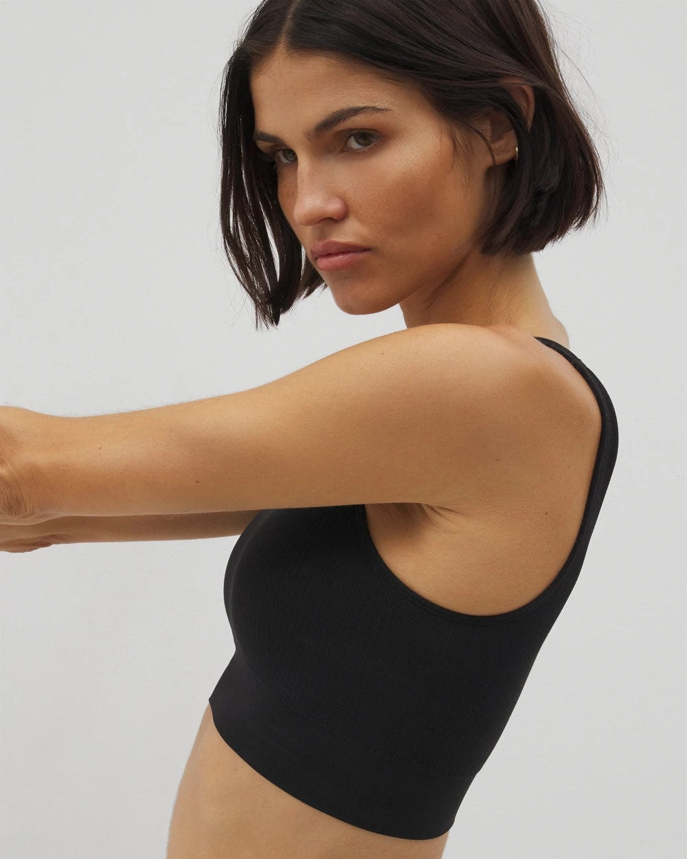 BLACK - Seamless Rib Bralette