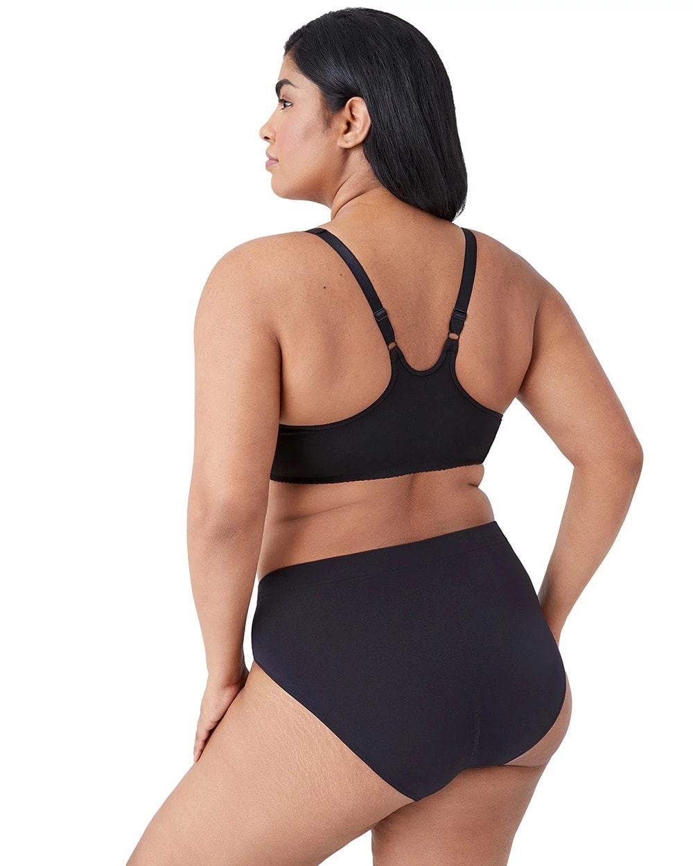 BLACK - T-Back Front Close Underwire Bra