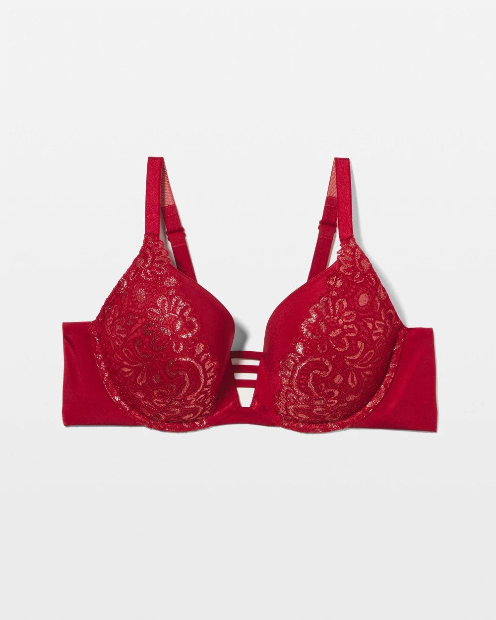 PAINT THE TOWN RED LUREX - Push-up Plunge Bra with Lace