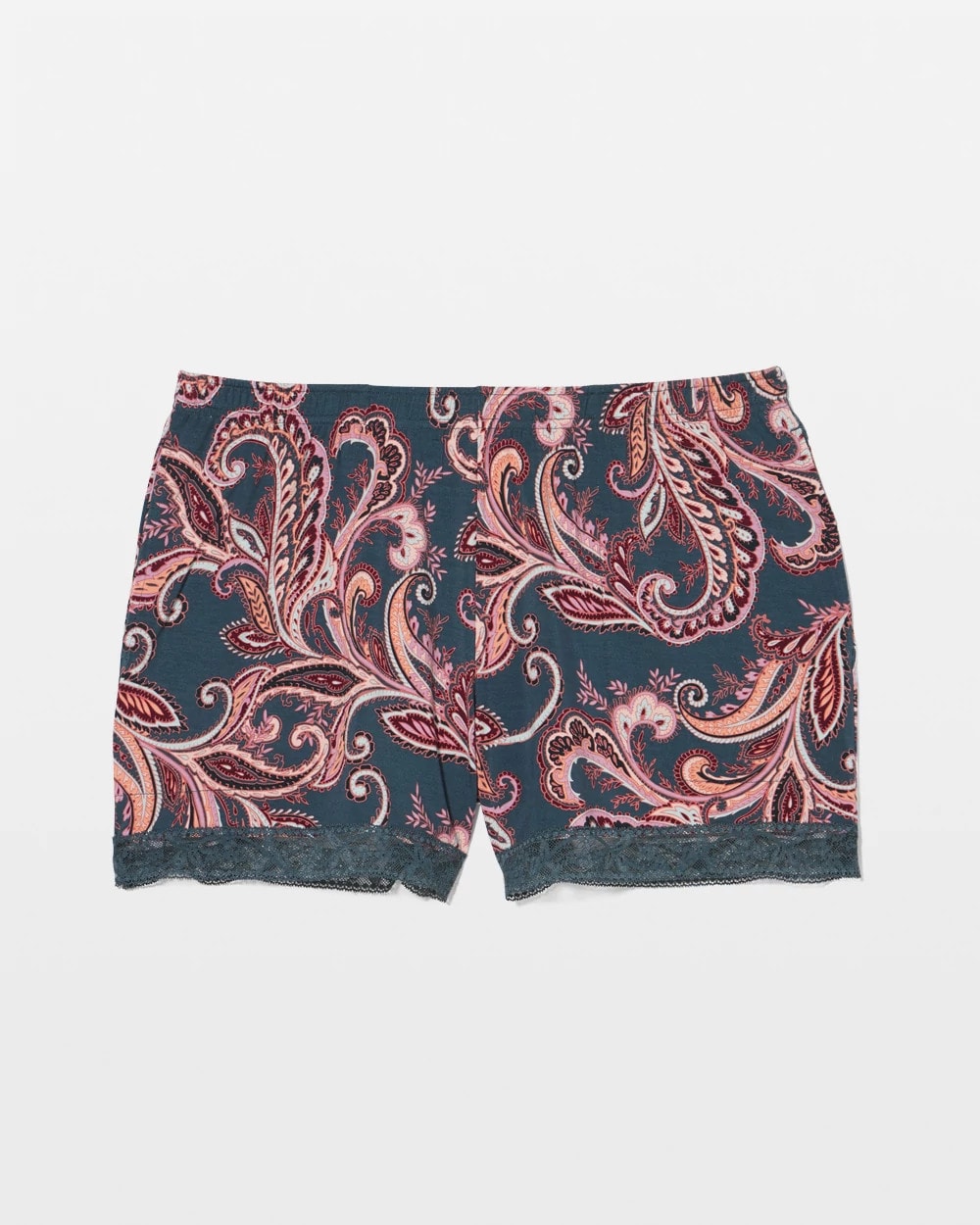 IMPERIAL PAISLEY MD PET - Lace-Trim Pajama Shorts