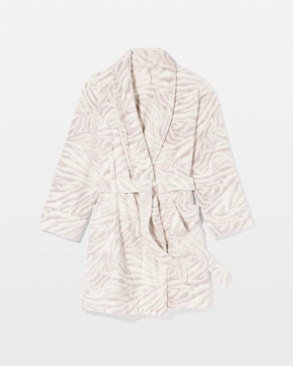 ZEBRA ZEN GRAY GLASS - Plush Short Robe