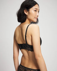 BLACK/IVORY CD - Corded Lace Bralette