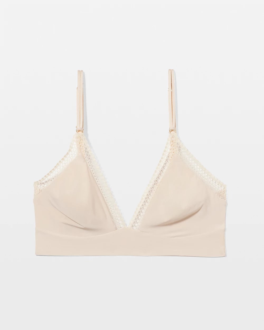 PALE SAND - Geo Lace Trim Bralette
