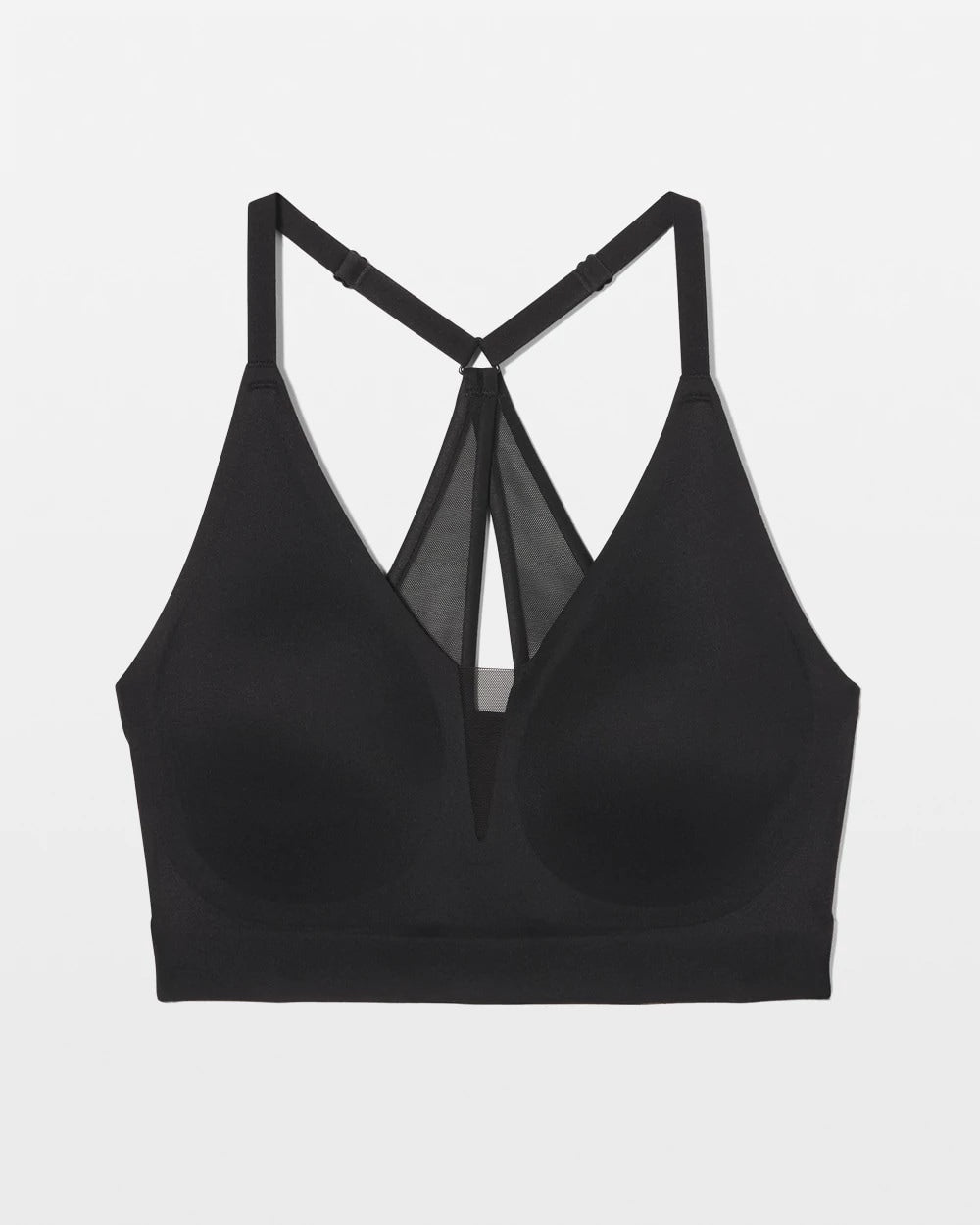 BLACK - Racerback Mesh Bralette