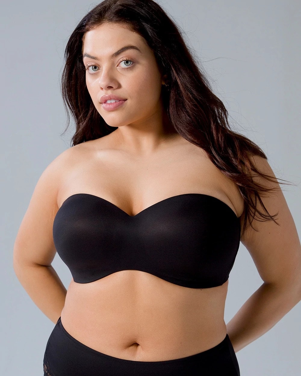 BLACK - Wireless Strapless Bra