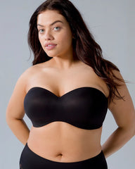 BLACK - Wireless Strapless Bra