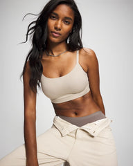 SIMPLY TAUPE - Rib Adjustable Bralette