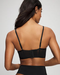 BLACK W/ SANDALWOOD - Tattoo Lace Embroidered High Neck Bralette