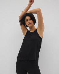 BLACK - Rib Knit Tank