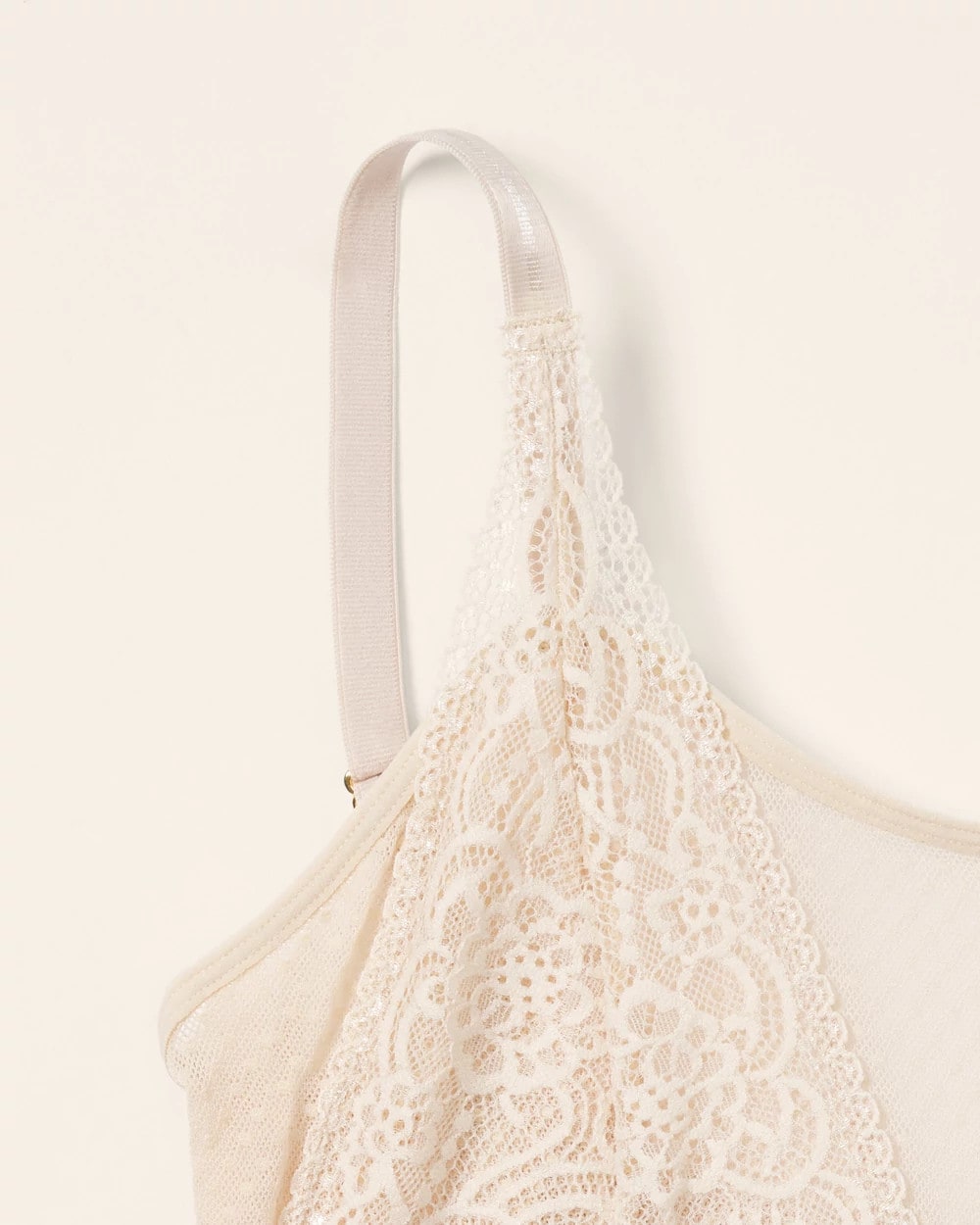 IVORY - Wireless Pocketed Cupless Lace Bralette