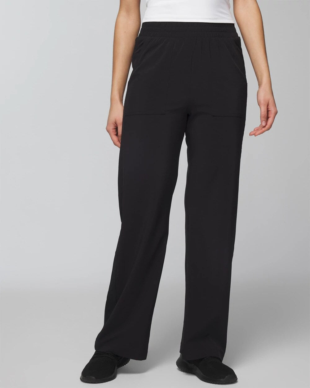 BLACK - Relaxed Wide-Leg Pants