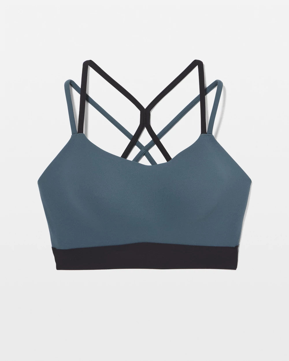 PETROL/BLACK - Racerback Yoga Bra