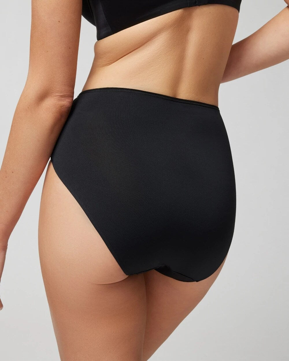 BLACK - Modern Brief Panty with Lace