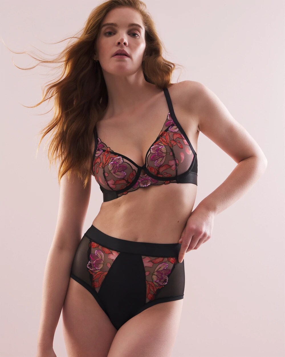 MULTI - Soma's Sexiest High-Waist Cheeky Brief Panty with Embroidery