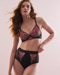 MULTI - Soma's Sexiest High-Waist Cheeky Brief Panty with Embroidery