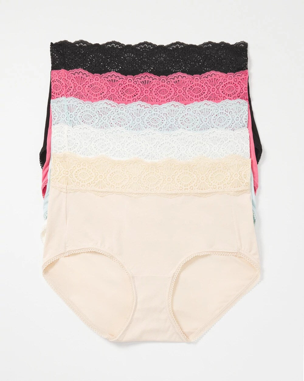 RAPTURE ROSE MULTIPACK - Crochet Lace Brief Panty Pack