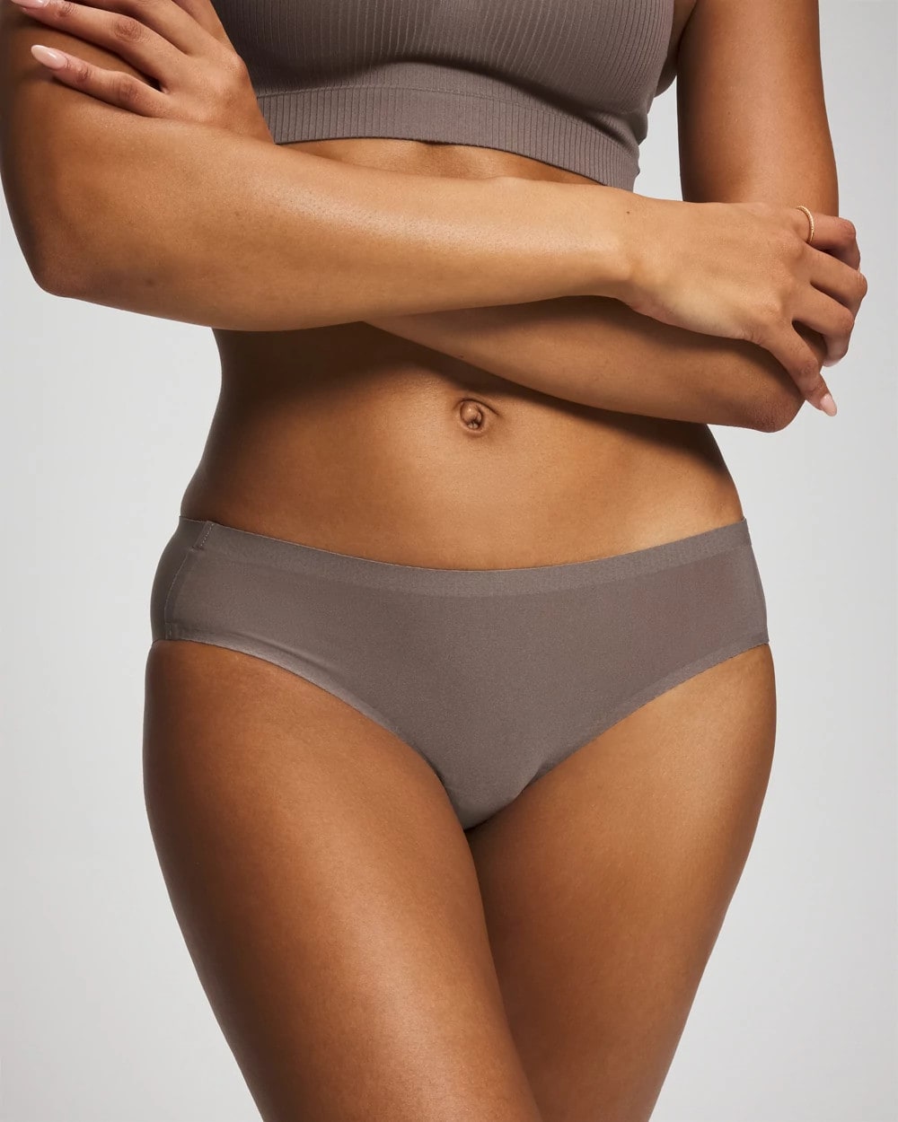 DARK TAUPE - Soft Stretch Hipster Panty