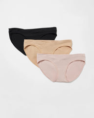 BLACK/WARM AMBER/ADOBE PK - Hipster Panty 3 Pack