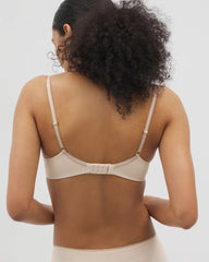 PALE SAND - Embraceable Perfect Coverage Bra with Crochet Lace