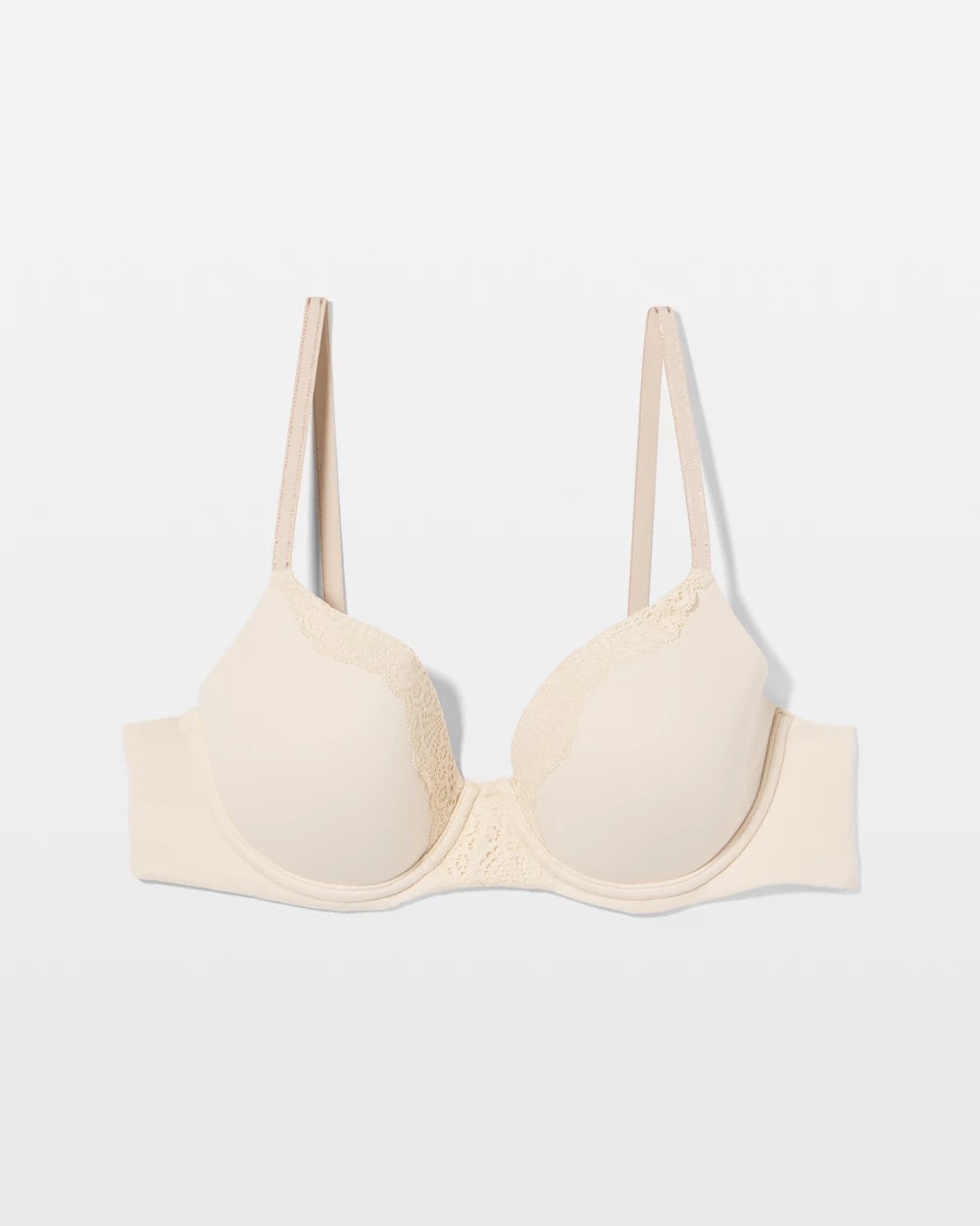 PALE SAND - Embraceable Perfect Coverage Bra with Crochet Lace