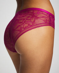 MAGENTA ORCHID - Sheer Lace Hipster Panty