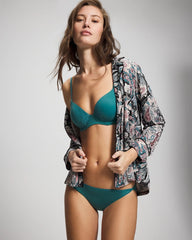 CERULEAN TEAL - Enchanting Lace Trim Bra