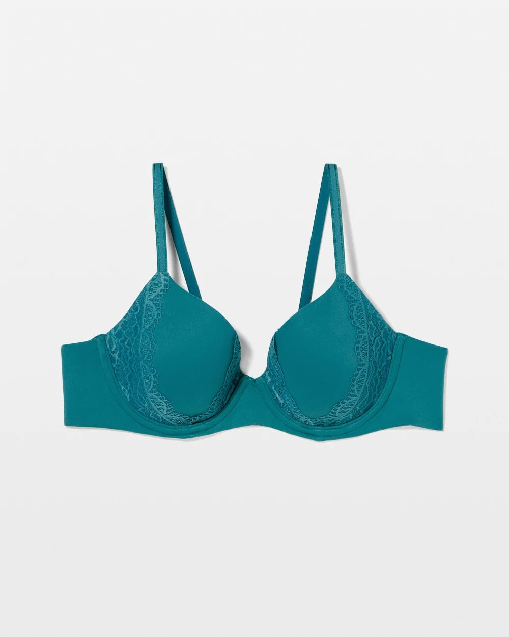 CERULEAN TEAL - Enchanting Lace Trim Bra