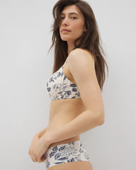 MEANDERING GARDEN M CHAM - Push-Up Plunge Bra