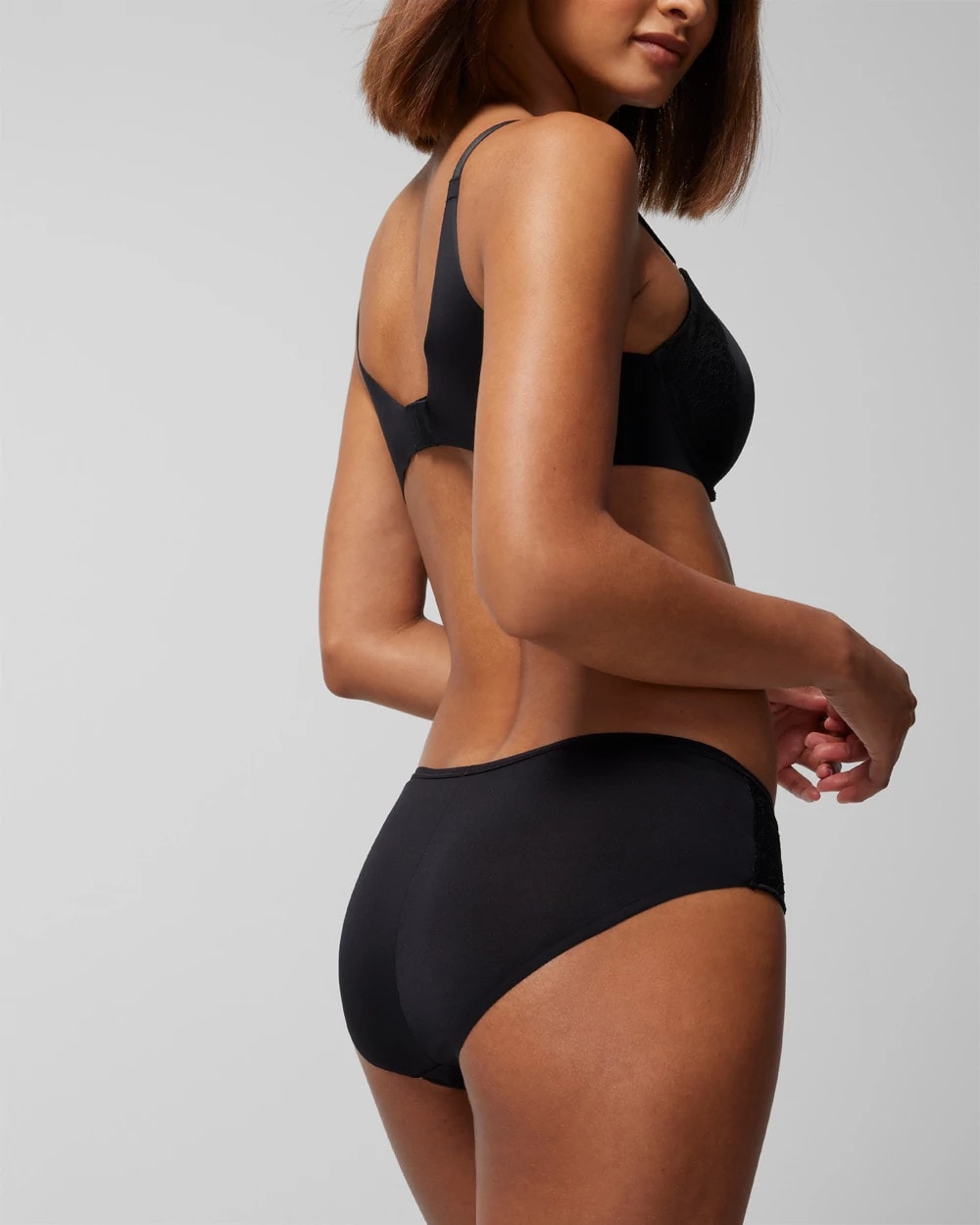 BLACK - Cheeky Panty with Lace