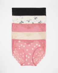 THATS A WRAP MULTI PACK - Lace Hipster 5 Pack