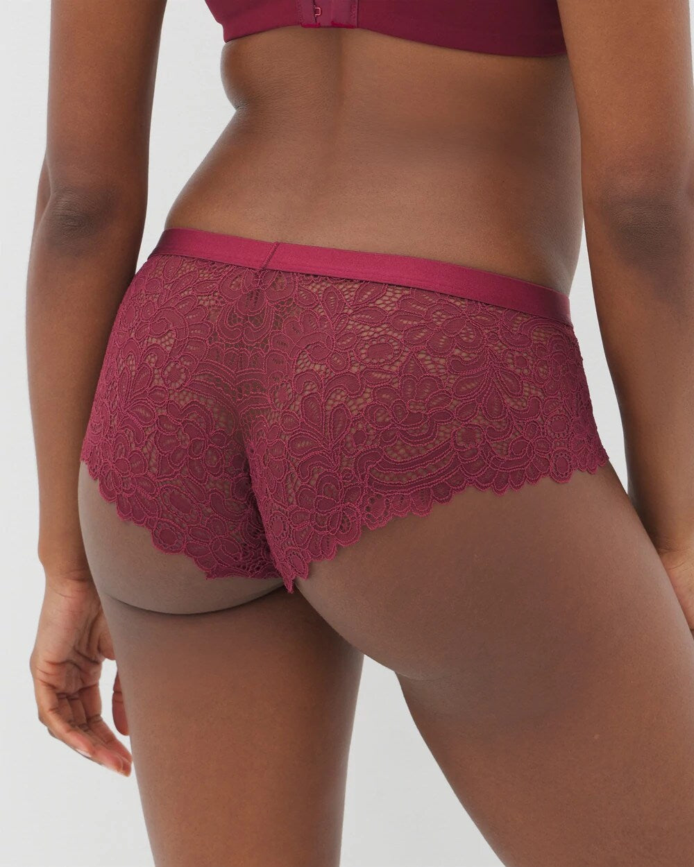 VELVET PLUM - Soma Hipster Panty with Lace