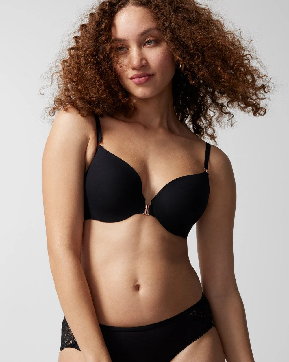 BLACK - Front-Close Perfect Coverage Bra