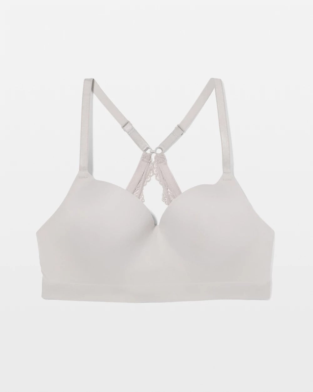 GRAY GLASS - Luxe Wireless Bra with Lace Back