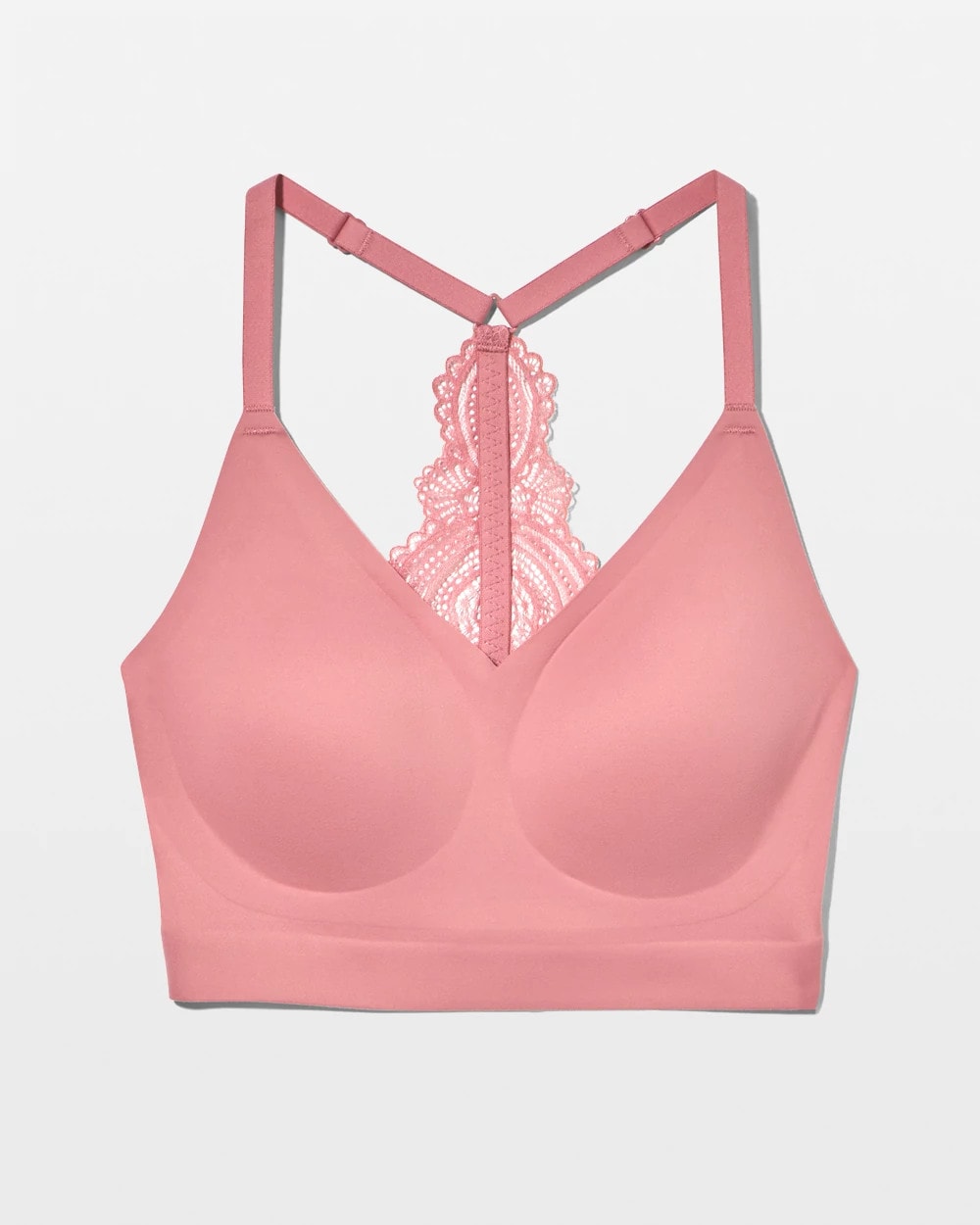 ANTIQUE PINK - Racerback Bralette with Lace Back