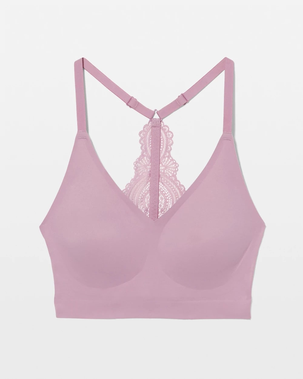 LILAC WINE - Racerback Bralette with Lace Back