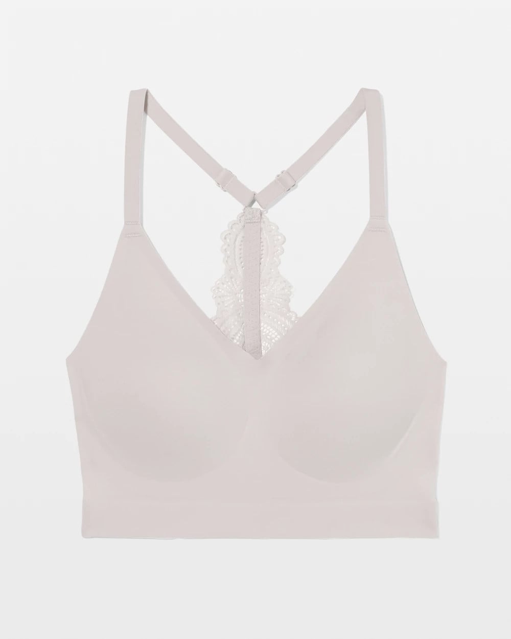 GRAY GLASS - Racerback Bralette with Lace Back