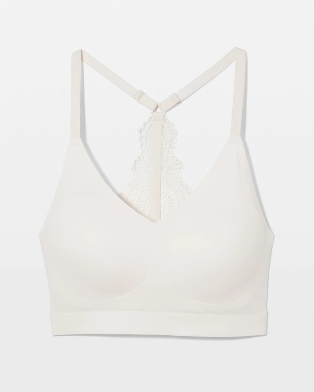 IVORY - Racerback Bralette with Lace Back