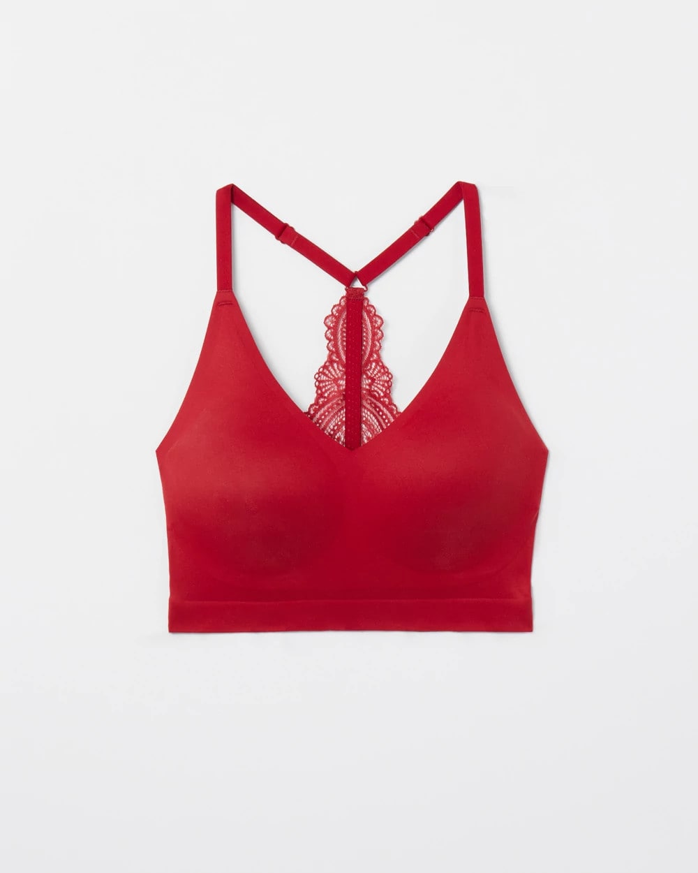 PAINT THE TOWN RED - Racerback Bralette with Lace Back