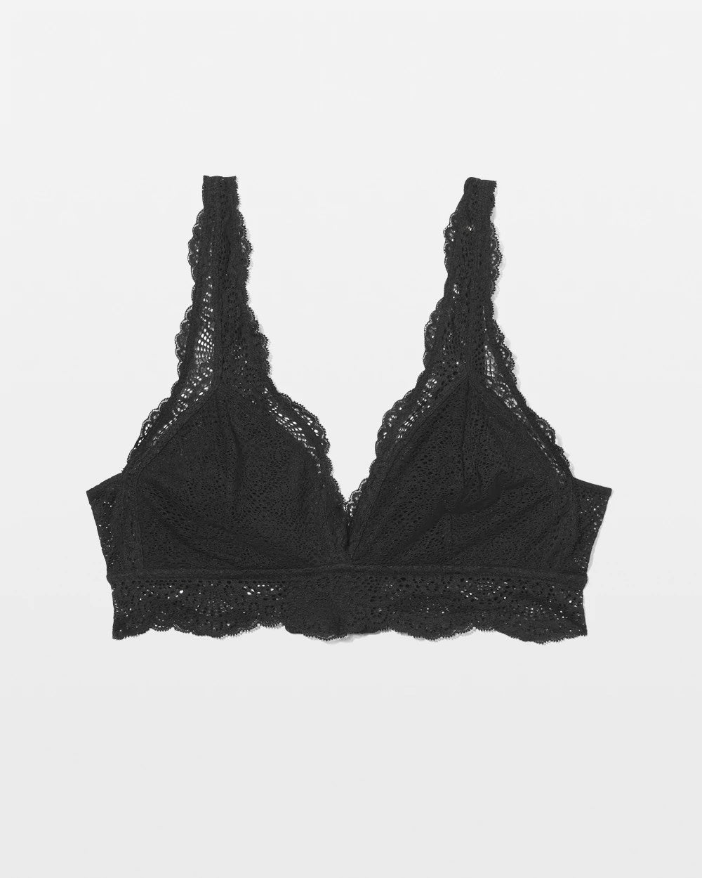 BLACK - Crochet Lace Bralette