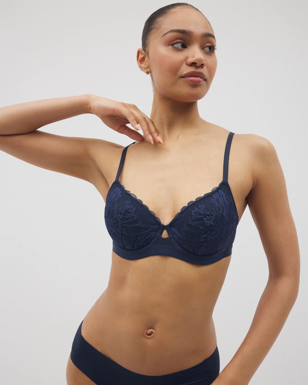 NIGHTFALL NAVY - Perfect Coverage Bra with Lace