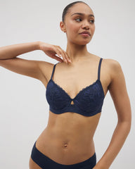NIGHTFALL NAVY - Perfect Coverage Bra with Lace