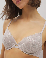 GRAY GLASS - Plunge Bra with Lace