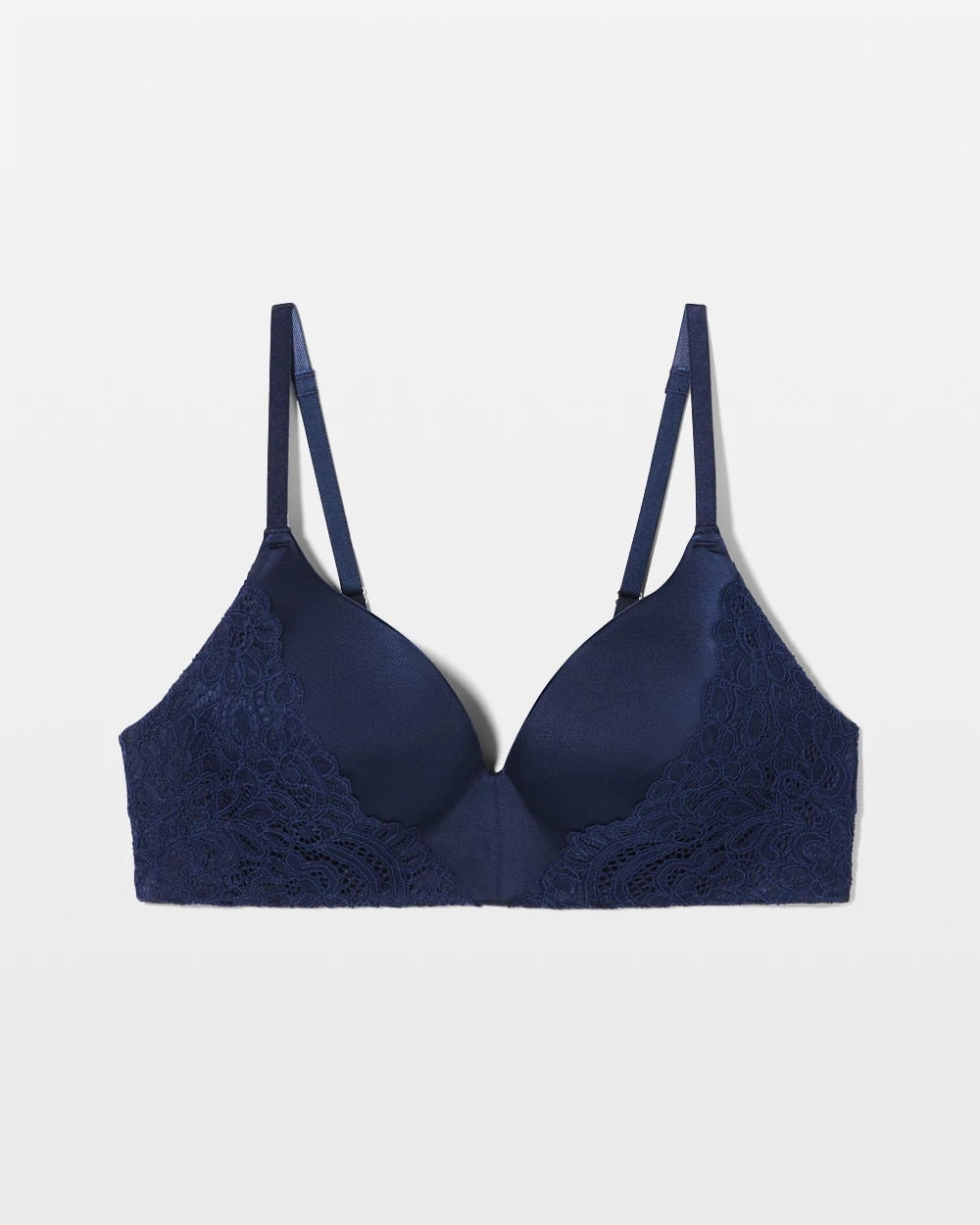 NIGHTFALL NAVY - Wireless Lace Push-Up Bra