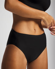 BLACK - Soft Stretch High Leg Panty